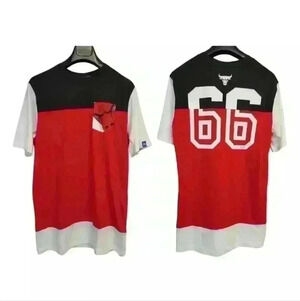 Adidas Originals Hardwood Classics Chicago Bulls SS Shirt Black Red White NWT